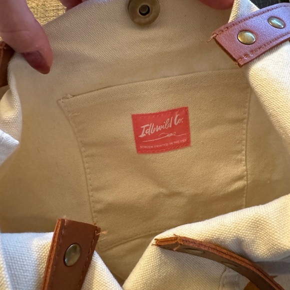 Feminist Idlewild Co Shoulder Tote Bag with Pocket and Snap Closure NEW NWT - Picture 8 of 9